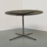 60s marble table with chrome cross base