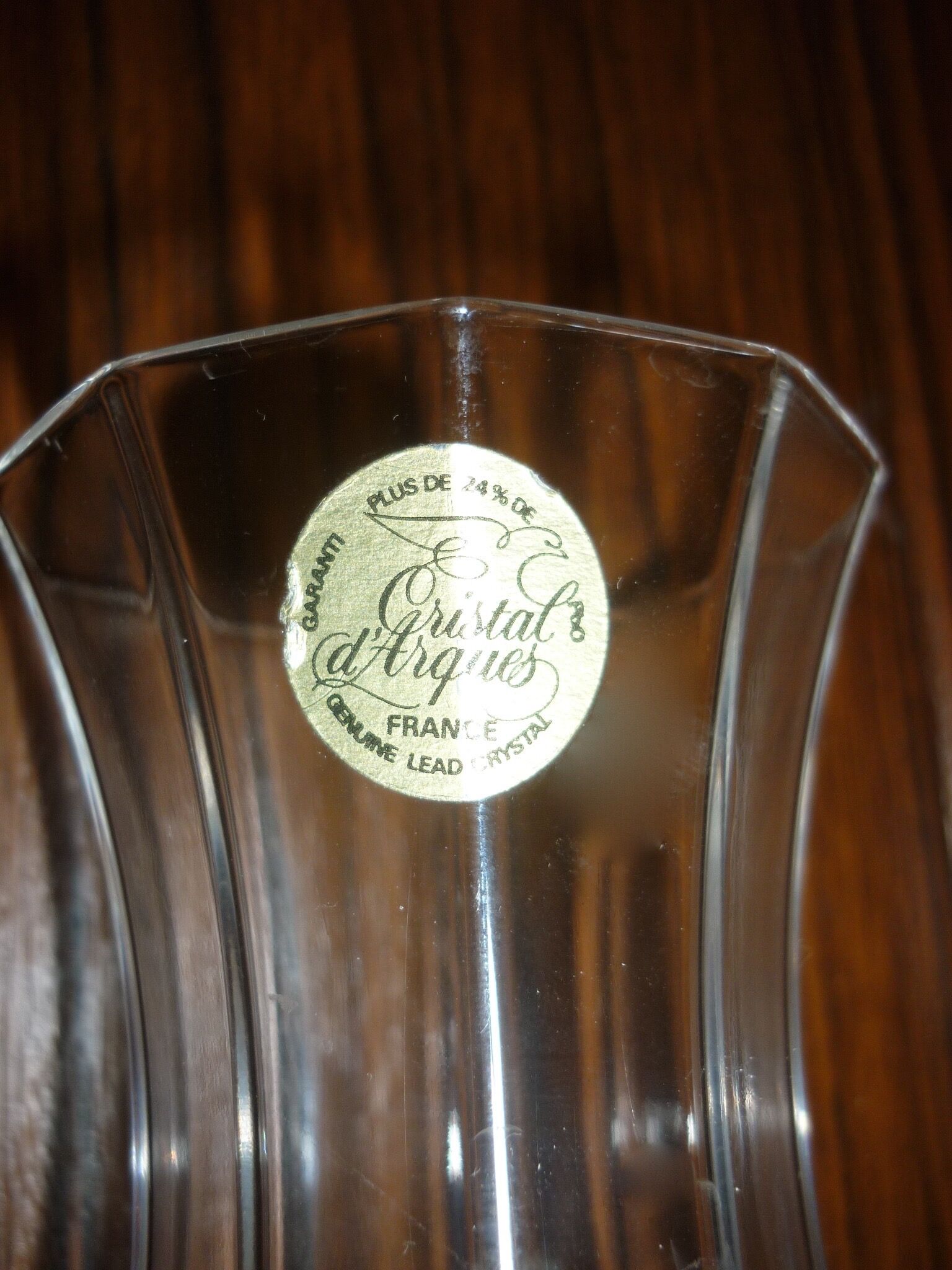 Arques crystal vase