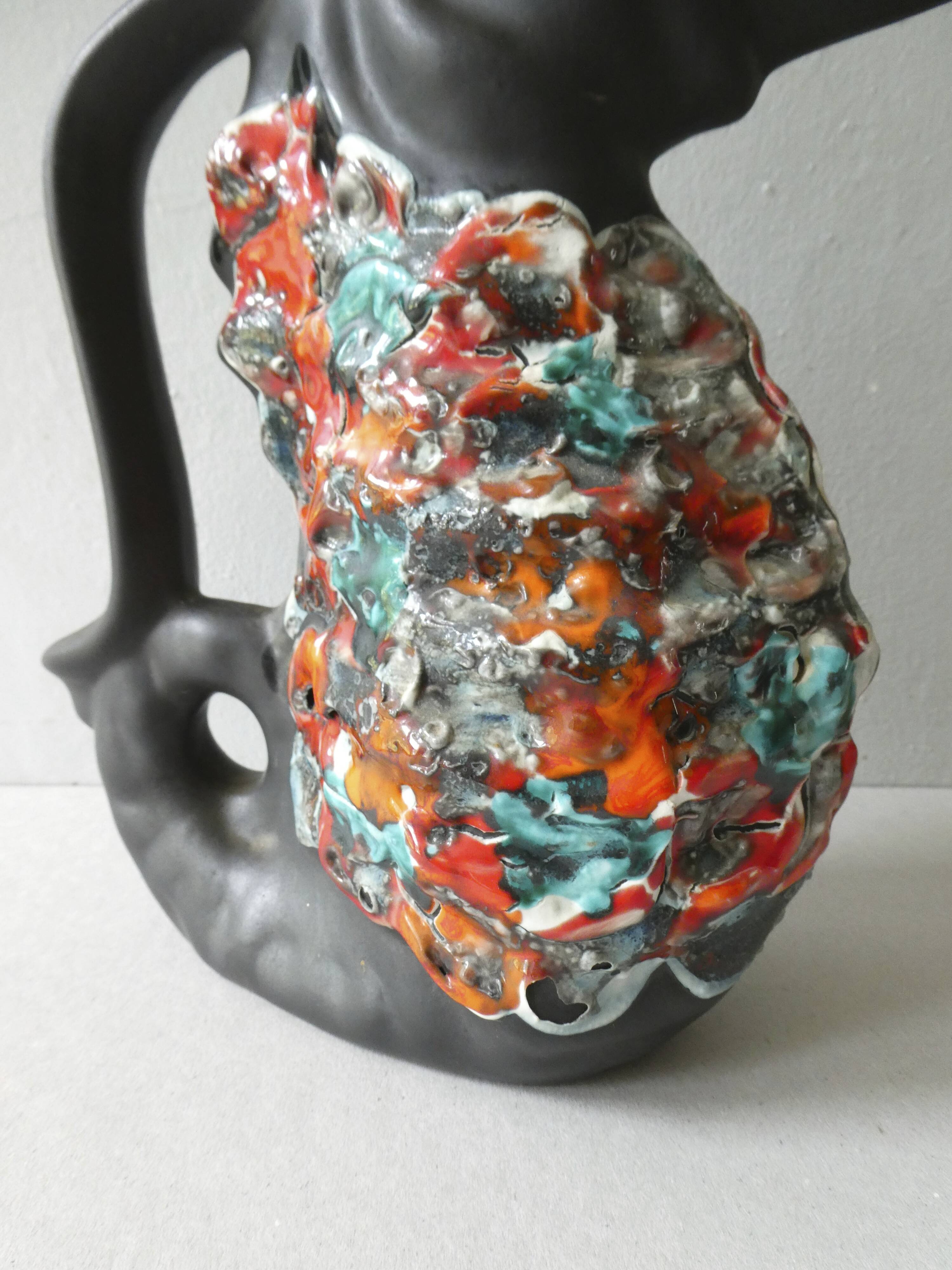 Zoomorphic ceramic pitcher vase, 60s