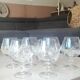 Lot 6 Verres Cognac/Cristal Arques. Model Fleury engraved with Wheat Ears.