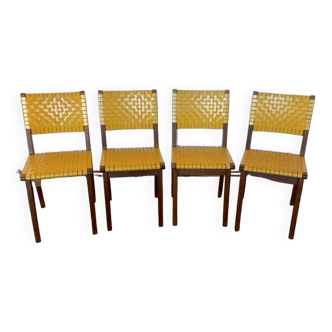 Ensemble de 4 chaises attribuées à Jens Risom