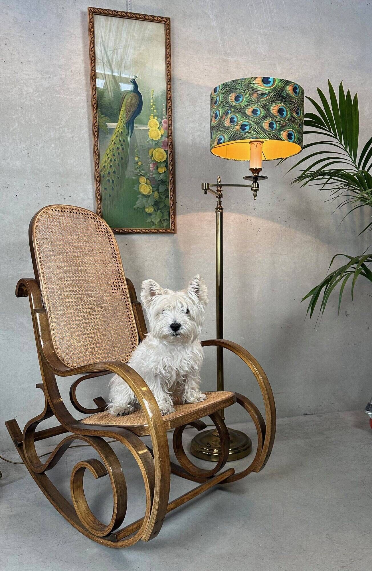 Vintage brass floor lamp