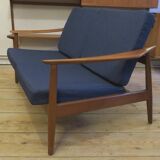 Arne Vodder for France and Sohn FD 164 2-seater teak sofa, Denmark 1960s