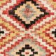 Vintage Hand-Knotted Turkish Tulu Rug with Geometric Design in Red, Cream, Yellow and Gray, 100% Wool