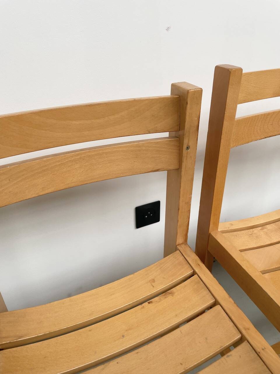 Beech chairs from the 1980s, Sornay.