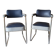 2 armchairs from the 1950s in the Ronéo style of Pullman.