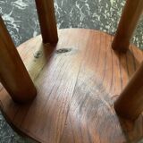 Varnished wooden stool