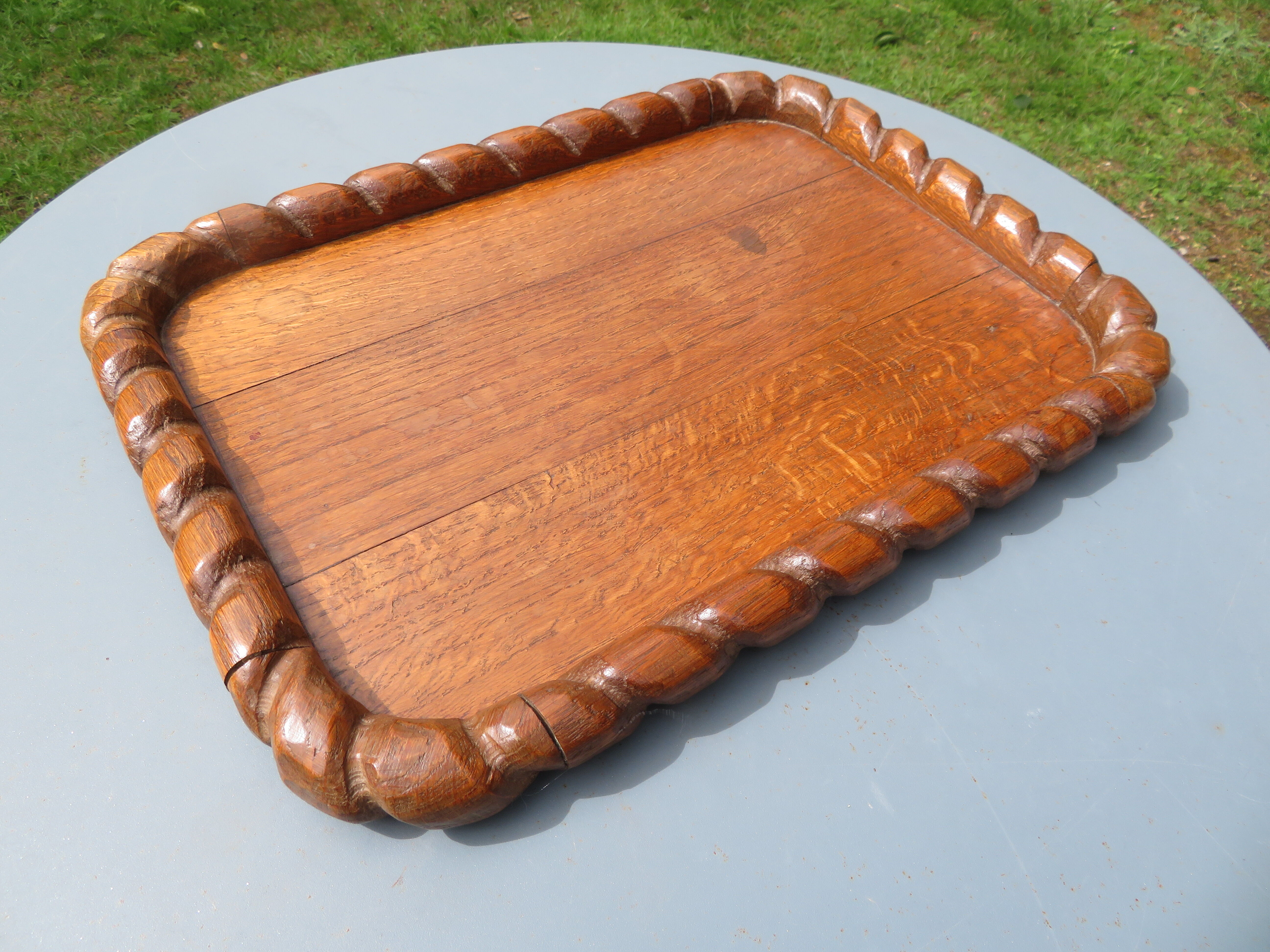 Solid wood tray from the 1940s-50s.