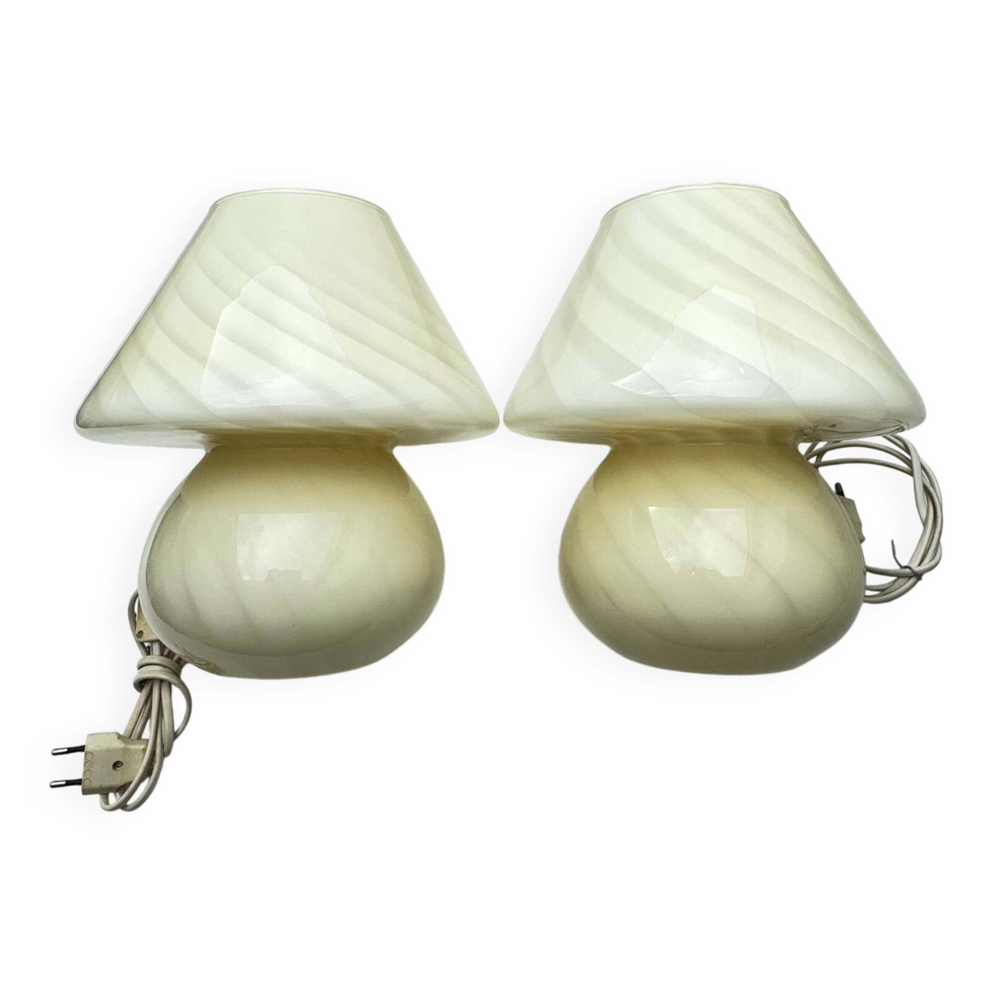 Lampes de table champignon Vetri Venini Murano