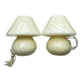 Lampes de table champignon Vetri Venini Murano