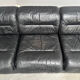 Black leather 3 seat sofa by Dreipunkt, 1970s