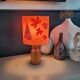 Table lamp with wooden base - dried flowers shade - Ref 1004