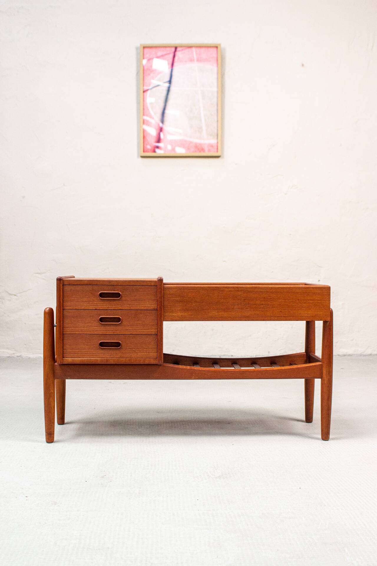 Arne Wahl Iversen plant bench chest of drawers vintage teak Danish 60s