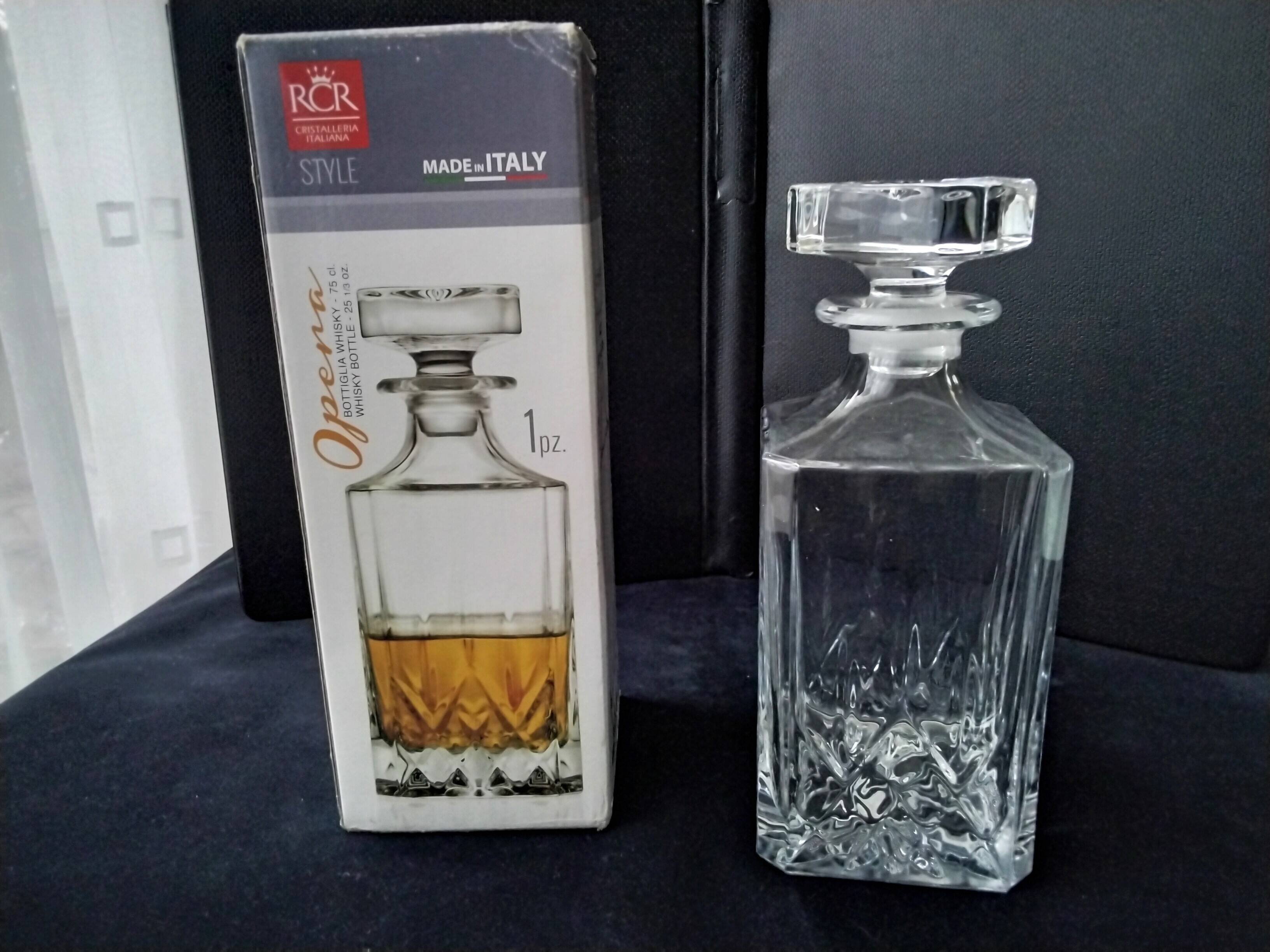 RCR crystal whiskey decanter Opera model