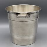 small champagne ice bucket cooler silver metal bottle art deco