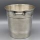 small champagne ice bucket cooler silver metal bottle art deco