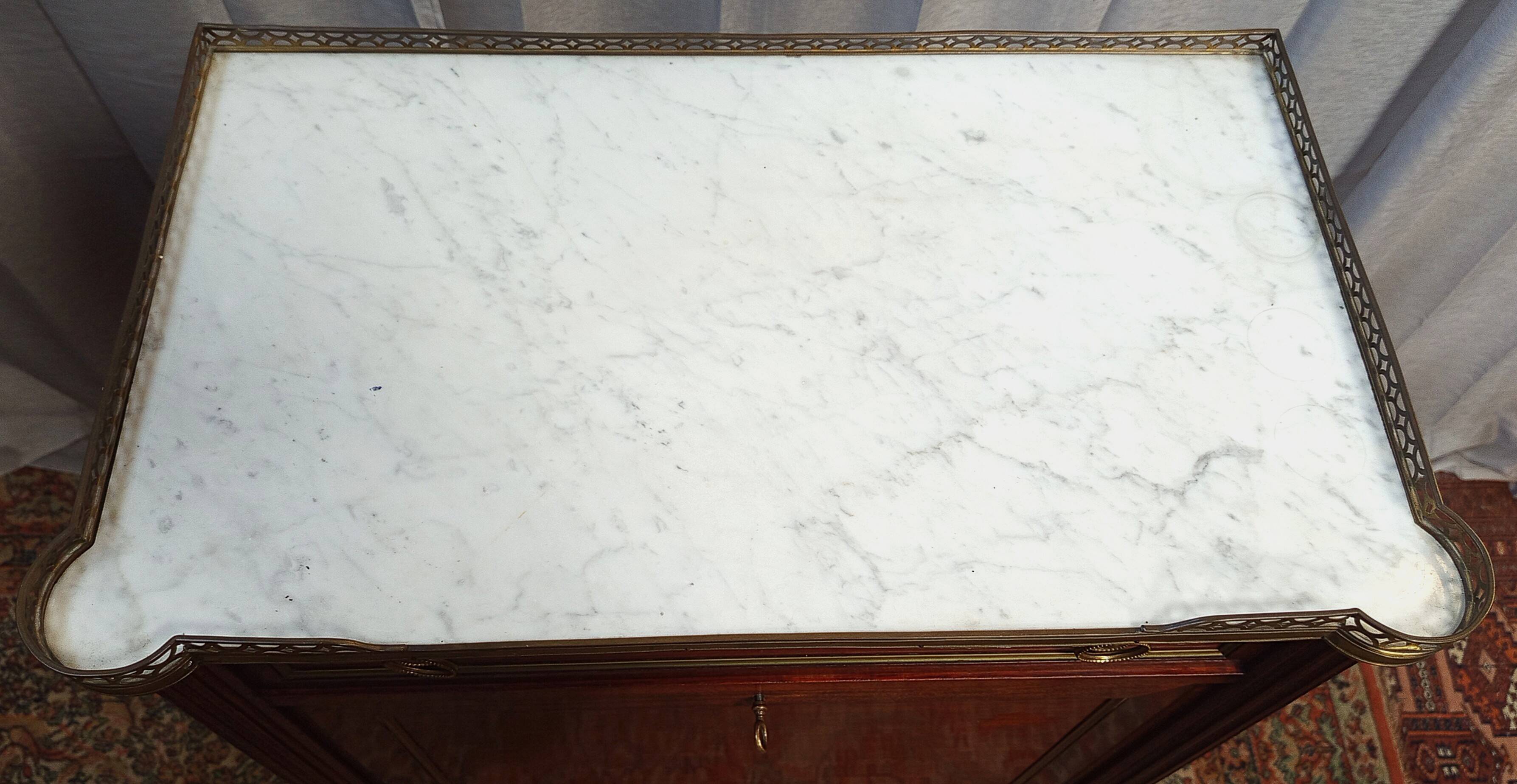 Maurice HIRSH for Maison Jansen Louis XVI style mahogany secretary