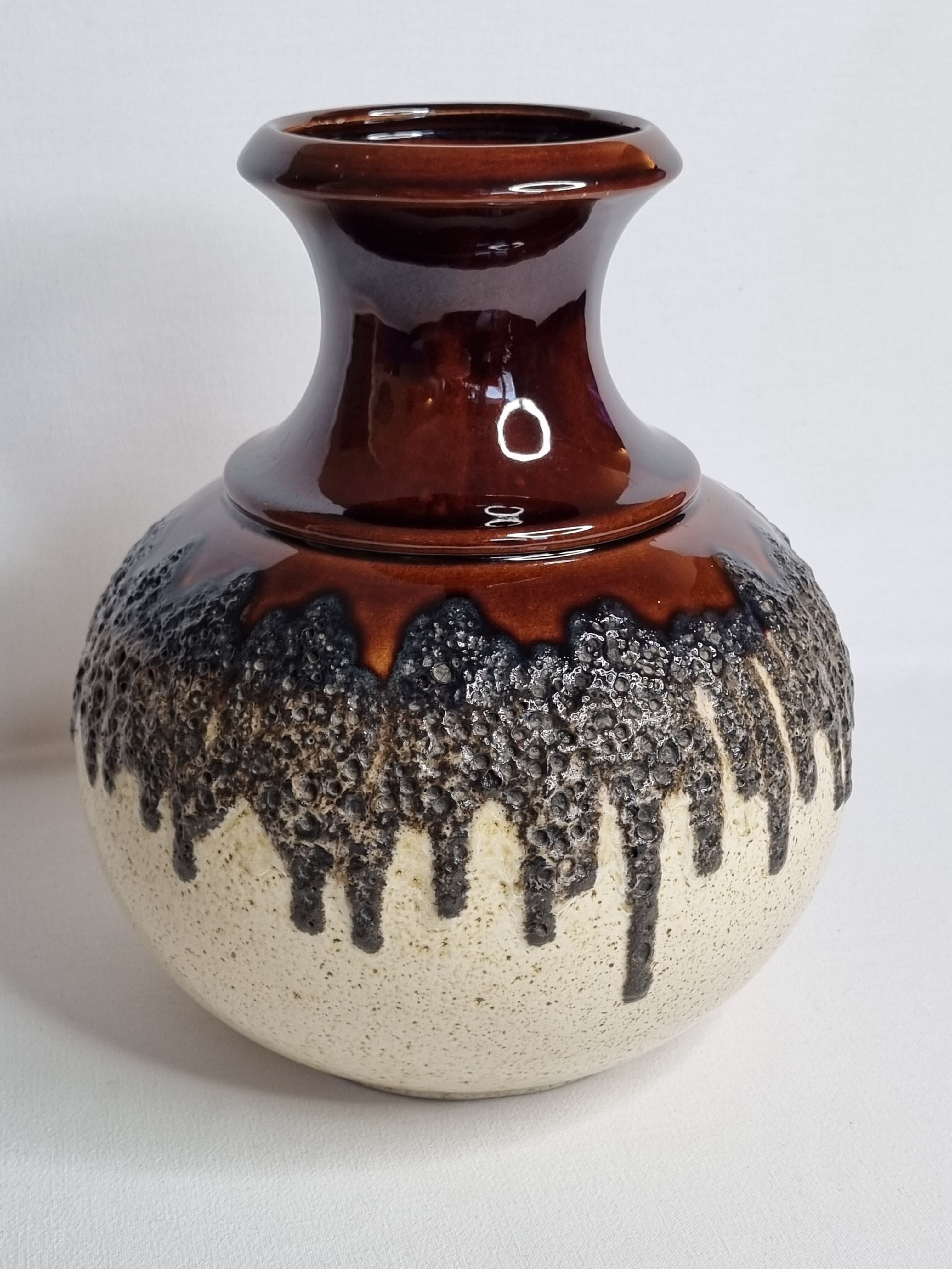 Vintage vase fat lava, Bay Keramik, West Germany, 70s