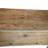 Ancienne Maie Ou Coffre En Bois Naturel Avec Un Tiroir