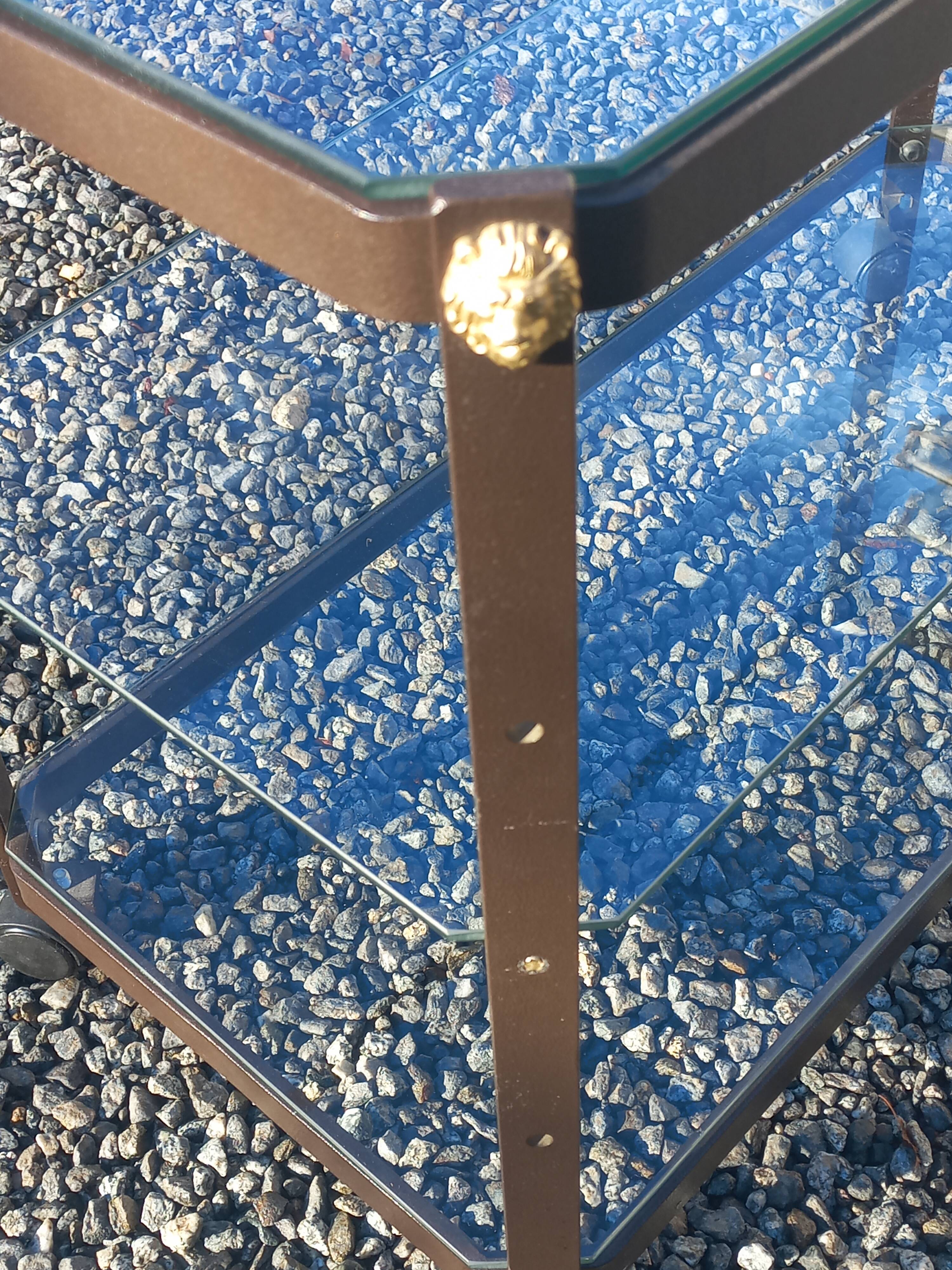 Rolling dessert trolley designed by Pierre Vandel