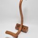 Curved wooden coat hook