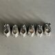 Set of 6 silver-plated swan candle holders