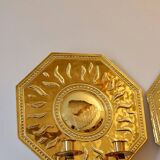 Pair of mid-century brass Swedish sconces by Torbjörn, tested