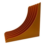 Vintage record stand Schweizer Design yellow, made in Germany