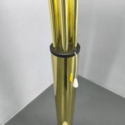 Danish Arc Floor Lamp by Bilka Brass Marble, 1970s