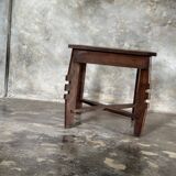 Coffee table, small vintage Indonesian modernist table in teak.