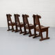 Ensemble de chaises de salle à manger brutalistes des années 1970
