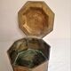 Old oriental tea box in engraved brass