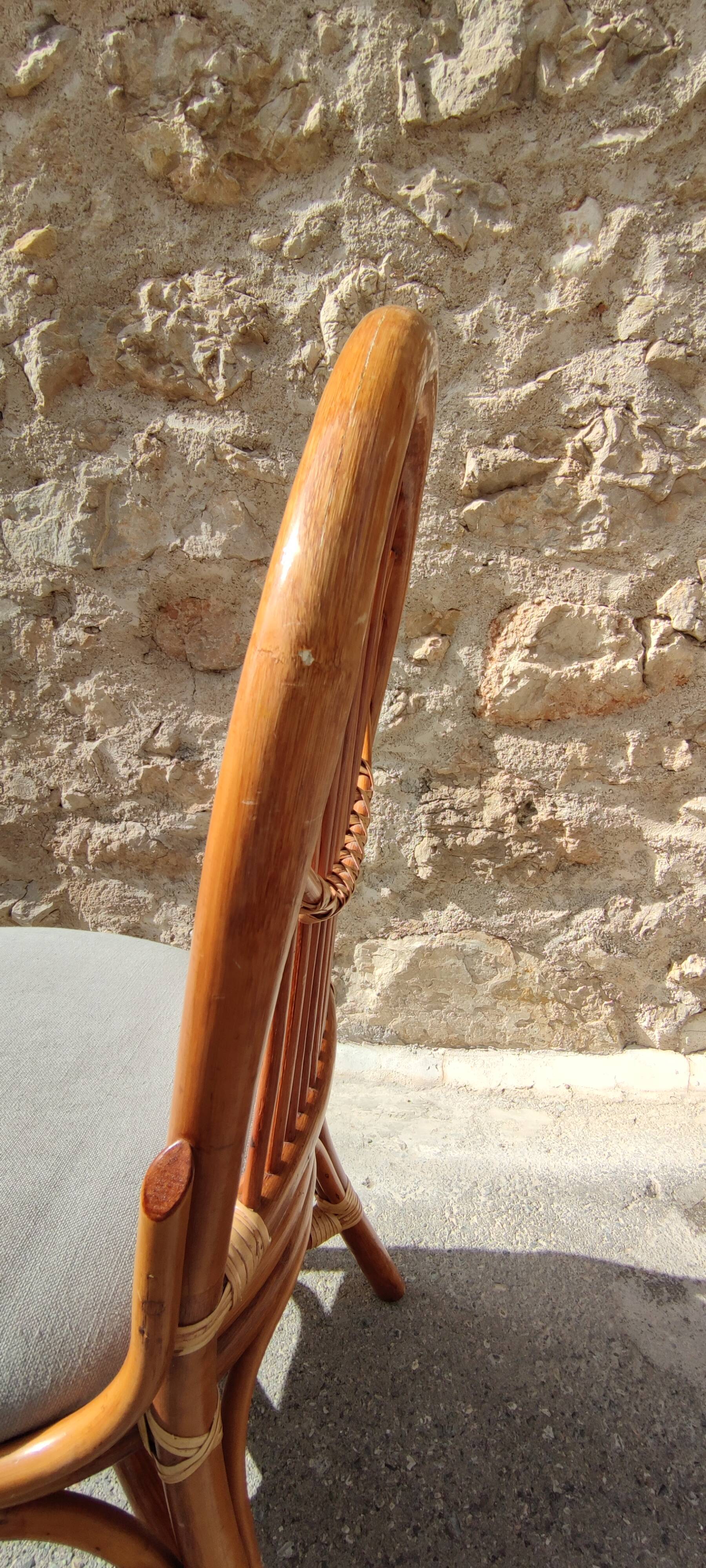Chaises rotin et bambou