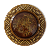 Assiettes poisson art déco par la faïencerie Digoin Sarreguemines