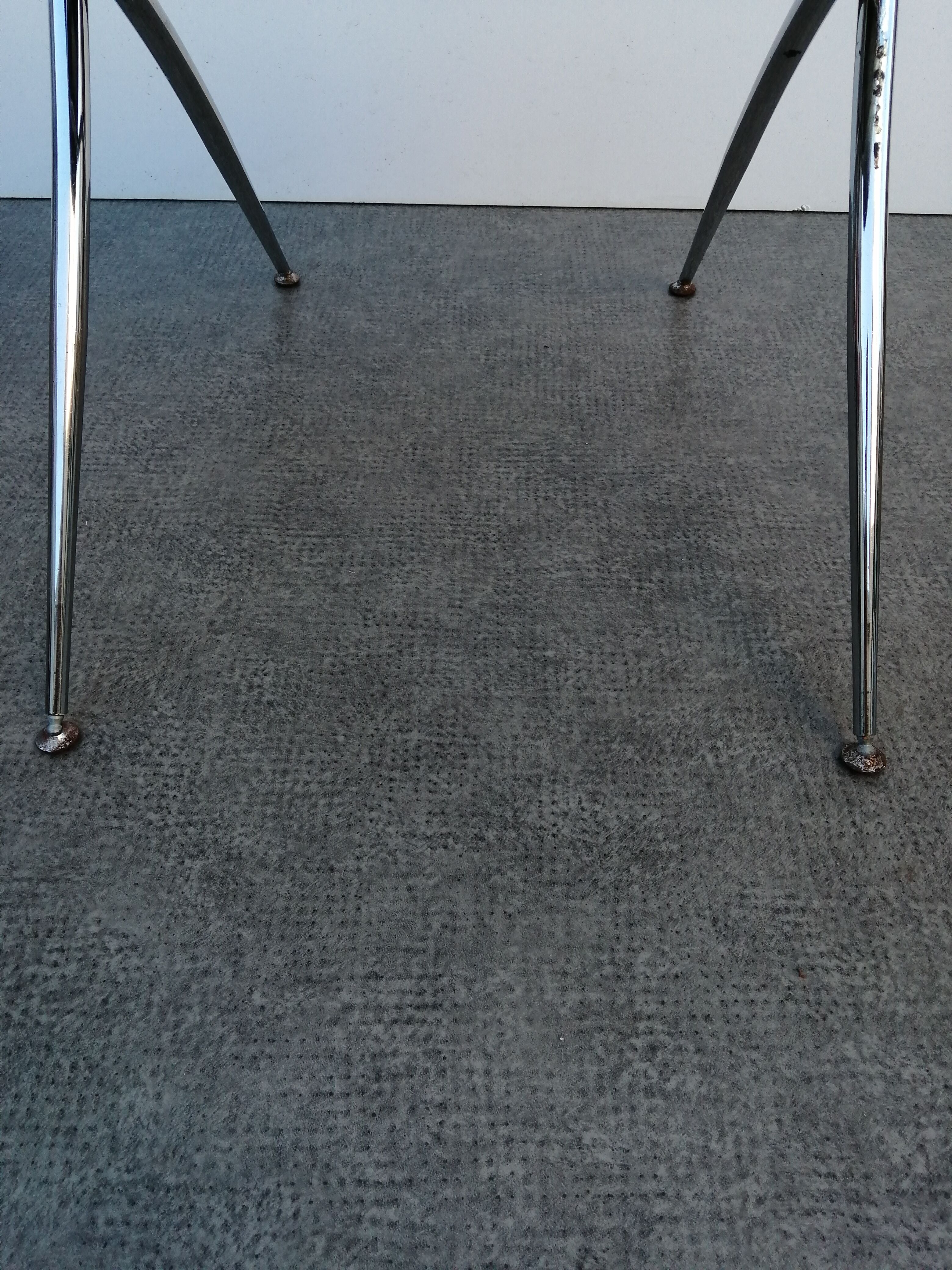 Vintage chrome and leather folding chair made in Italy Zanotta Arper style 1970