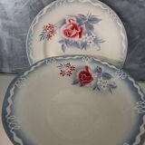 Set bowl and round dish Digoin Sarreguemines