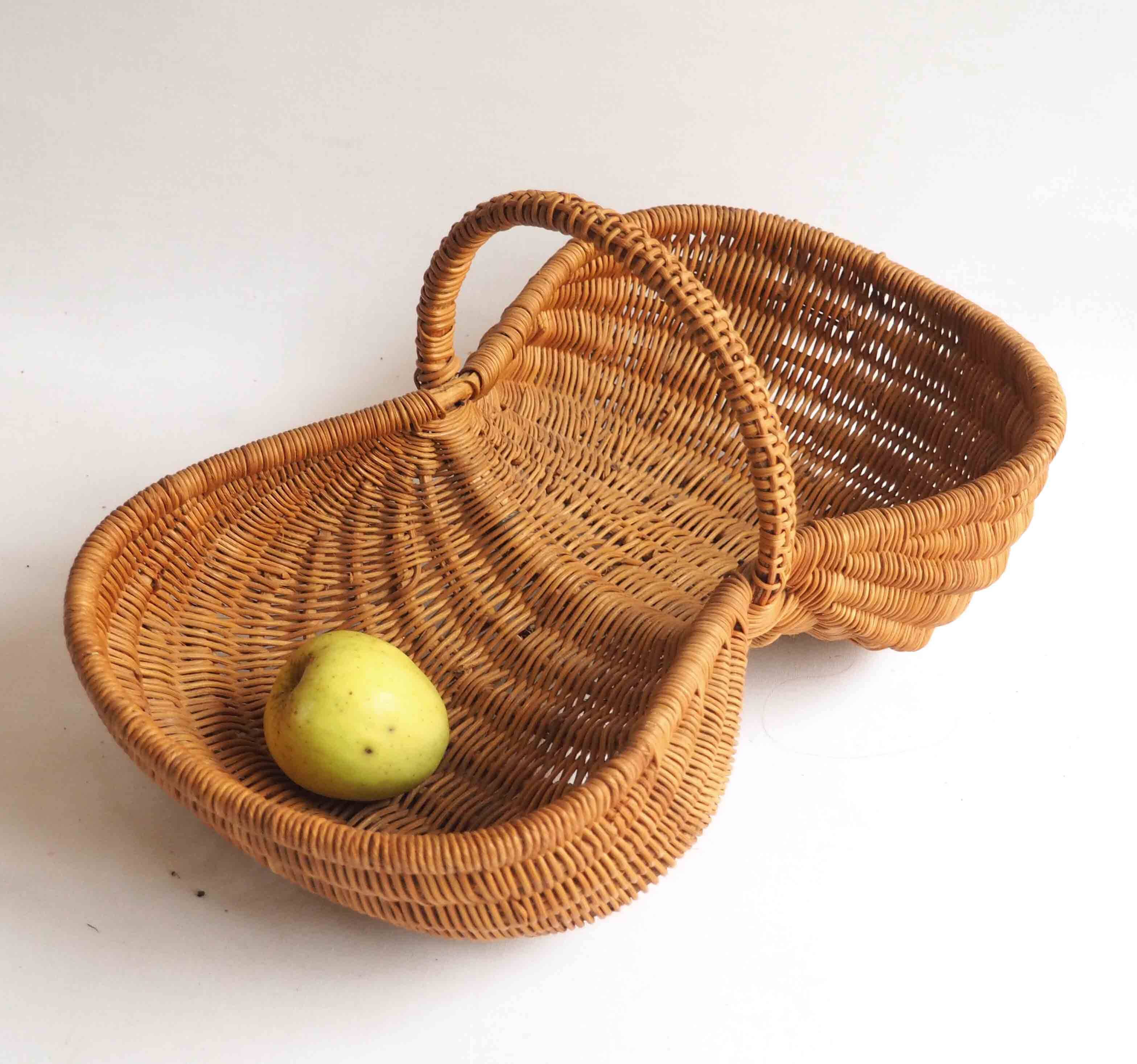 Double rattan basket