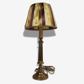 Lamp foot shade satin brass