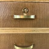 Two-sided oak desk, 50s