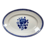 Plat de service fleur bleu  Luneville KG
