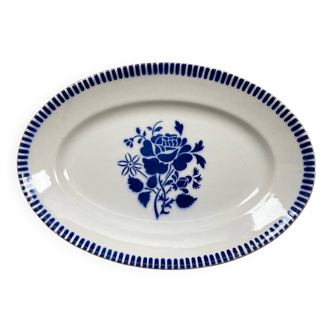 Luneville KG blue flower serving dish