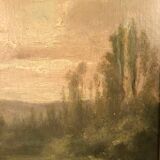 Pair of oils on canvas, 19th century animated landscapes