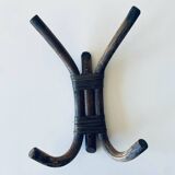 Wall hook, rattan coat rack