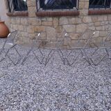 5 vintage 70'S chairs + Giancarlo Piretti Castelli support