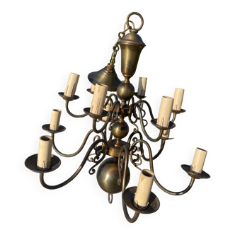 Brass chandelier