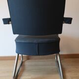 Industrial PULLMAN chair 60 sad vintage blue