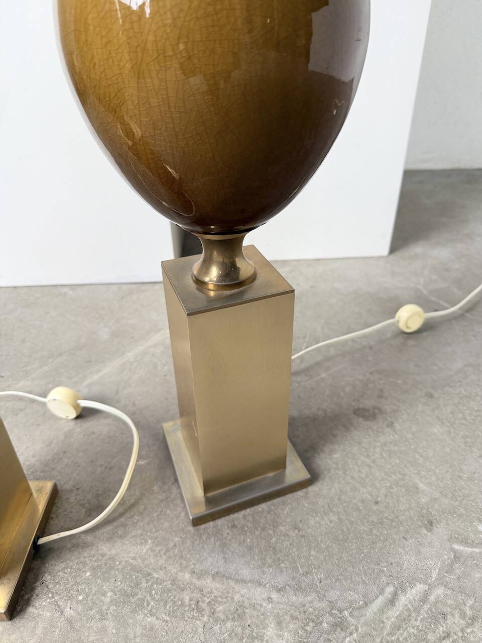 Pair of Philippe Barbier table lamps from the 70s