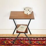 Wood and metal side table