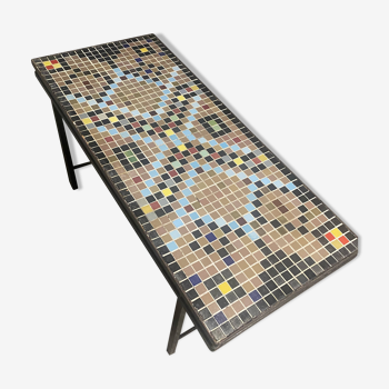 Table basse en mosaïque, années 50
