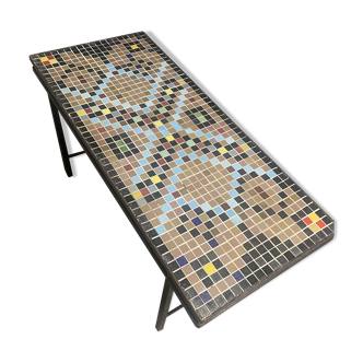1950s mosaic coffee table